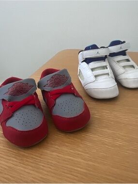 Jordan Kids Sneakers in Red/Gray and White/Blue